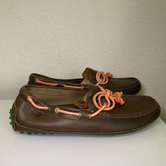 Cole Haan Grant Canoe Camp Moc Dark Brown Loafers with Orange Laces Men’s 9M - Picture 8 of 16